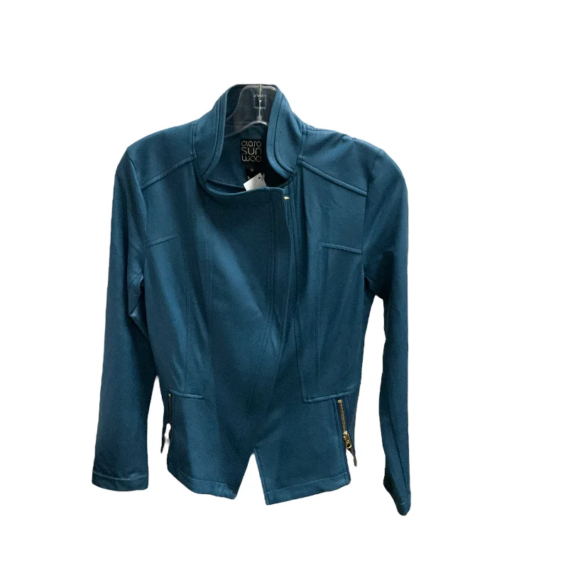 Jacket Moto By Clara Sun Woo In Teal, Size: Xs