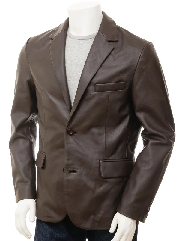 Koza Leathers Men's Real Lambskin Leather Blazer KB105