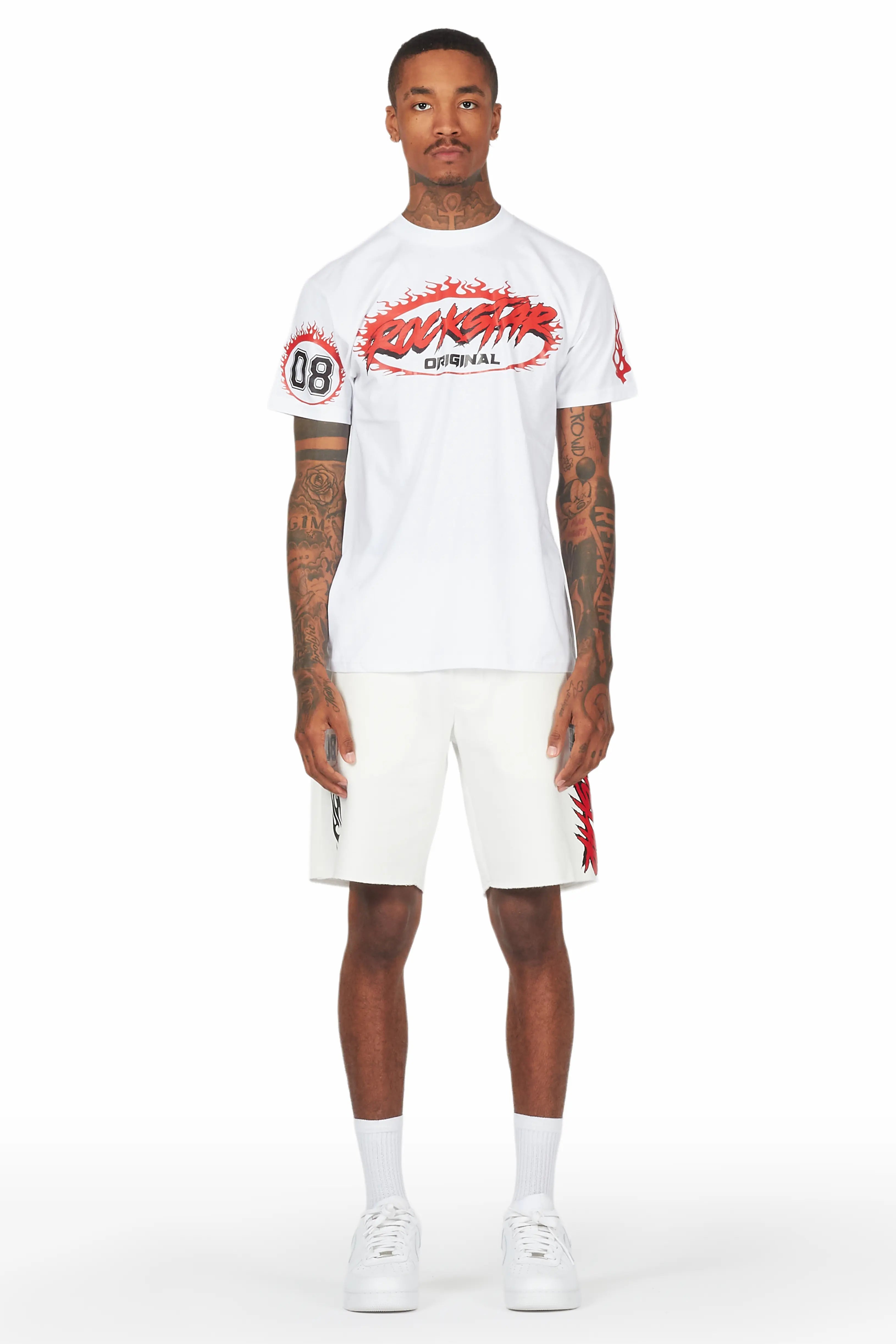 Draven 2.0 White T-Shirt Short Set