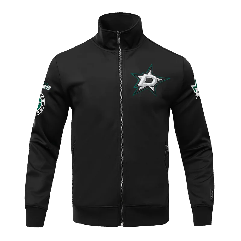 NHL DALLAS STARS CLASSIC CHENILLE MEN'S DK TRACK JACKET (BLACK)