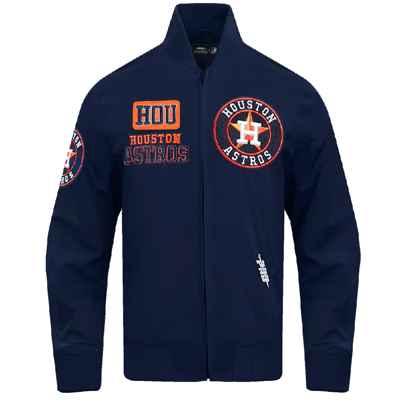 MLB HOUSTON ASTROS AREA CODE MEN'S TWILL JACKET (MIDNIGHT NAVY)