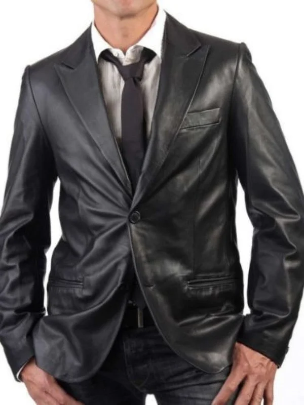 Koza Leathers Men's Real Lambskin Leather Blazer KB118