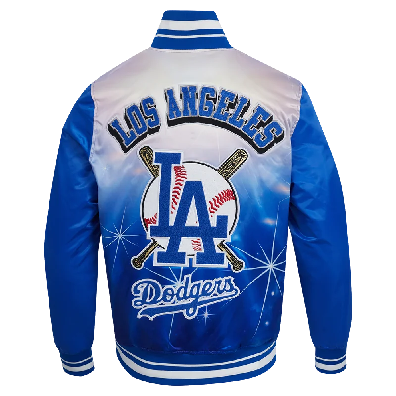 MLB LOS ANGELES DODGERS SUBLIMATED MEN'S SATIN JACKET-MIDNIGHT SKY (ROYAL BLUE)