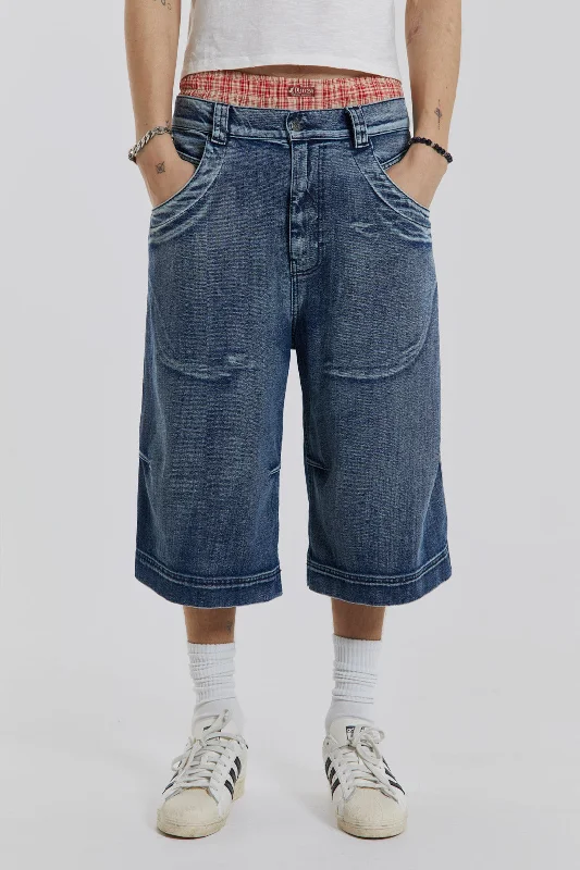 Axle Acid Wash Denim Jorts