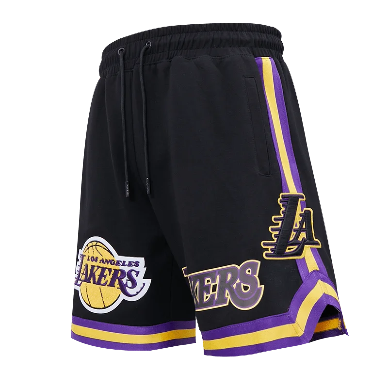 NBA LOS ANGELES LAKERS CLASSIC CHENILLE MEN'S SHORT (BLACK)