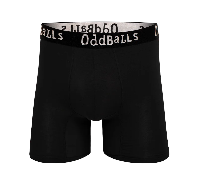 Classic Black - Mens Bamboo Boxer Shorts