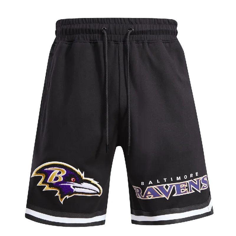 NFL BALTIMORE RAVENS CLASSIC CHENILLE MEN'S SHORT (BLACK)