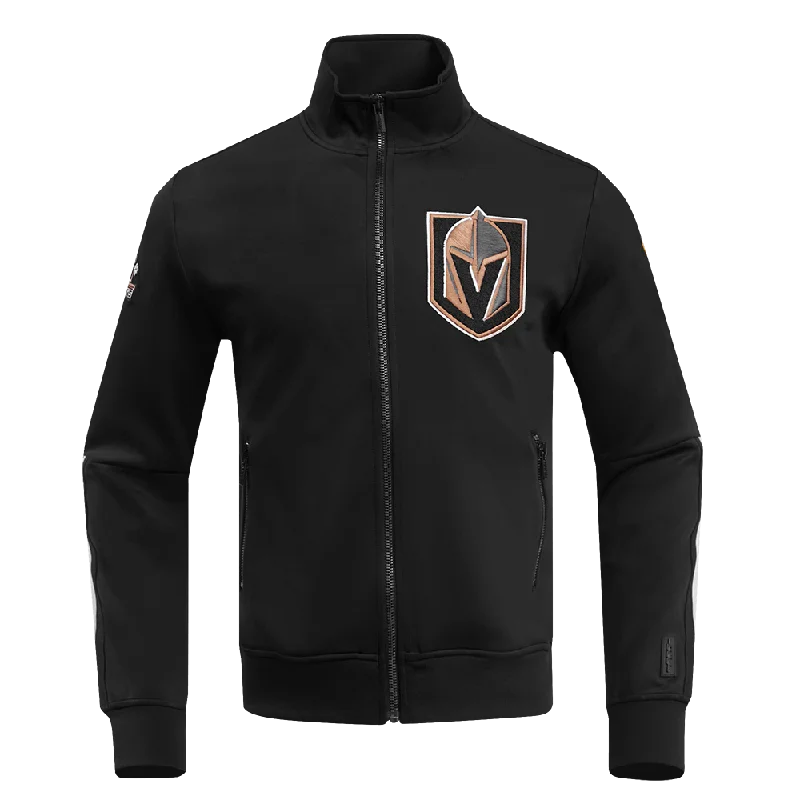 NHL VEGAS GOLDEN KNIGHTS CLASSIC CHENILLE MEN'S TRACK JACKET (BLACK)