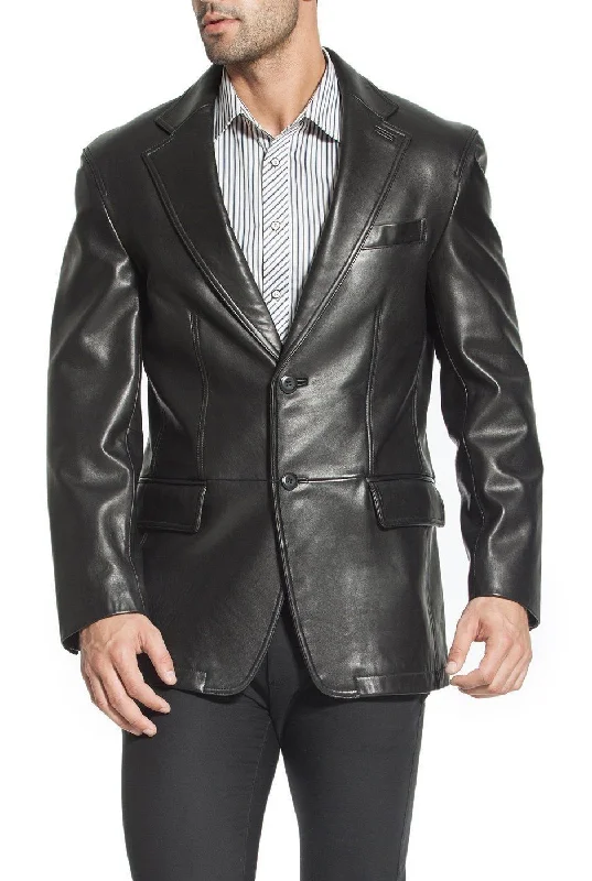 Koza Leathers Men's Real Lambskin Leather Blazer KB080