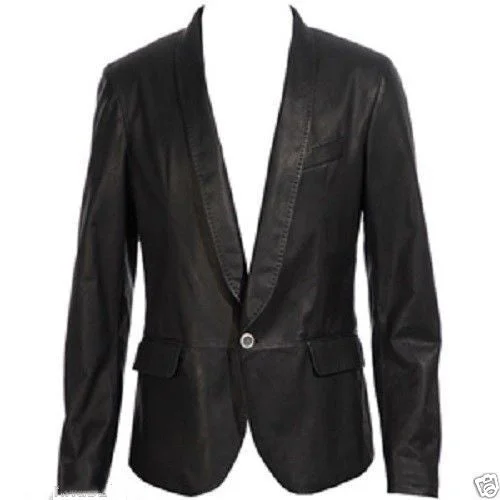 Koza Leathers Men's Real Lambskin Leather Blazer KB073