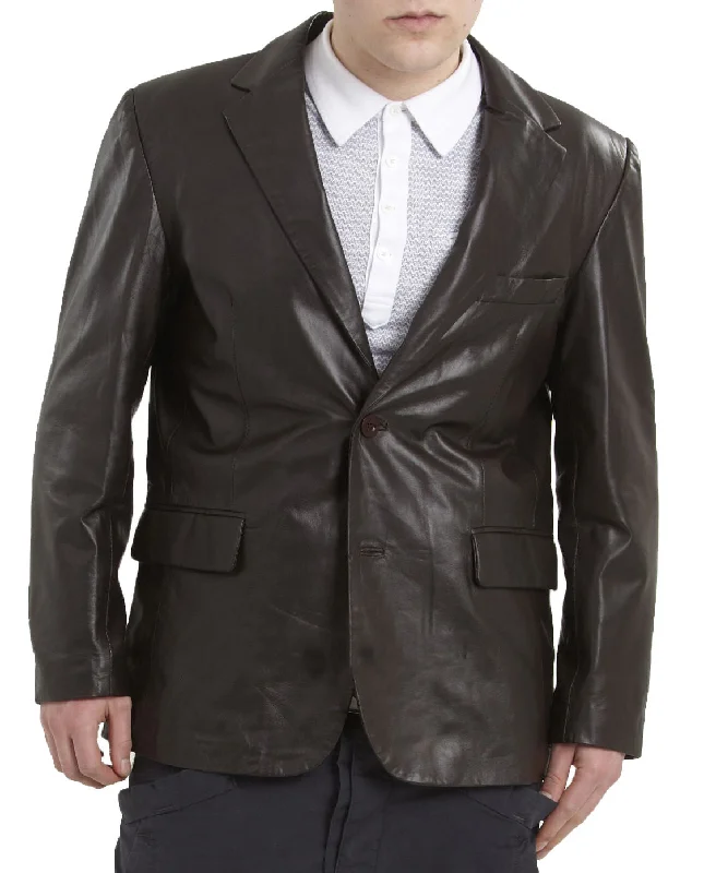 Koza Leathers Men's Real Lambskin Leather Blazer KB055