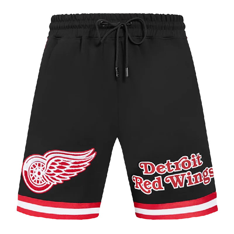 NHL DETROIT RED WINGS CLASSIC CHENILLE MEN'S DK SHORT (BLACK/RED)