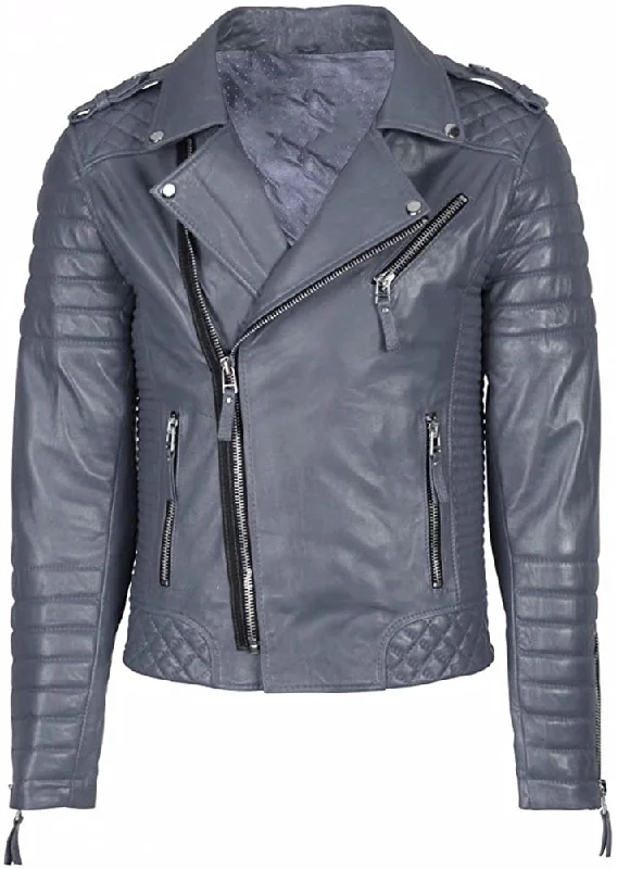 KL Koza Leathers Men's Genuine Lambskin Leather Jacket KP005