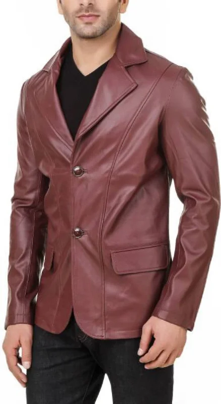 Koza Leathers Men's Real Lambskin Leather Blazer KB028