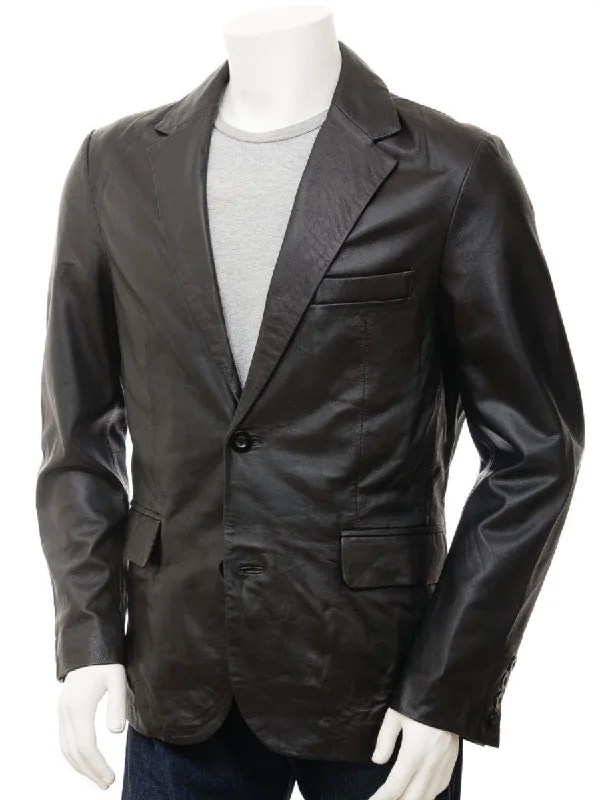 Koza Leathers Men's Real Lambskin Leather Blazer KB104