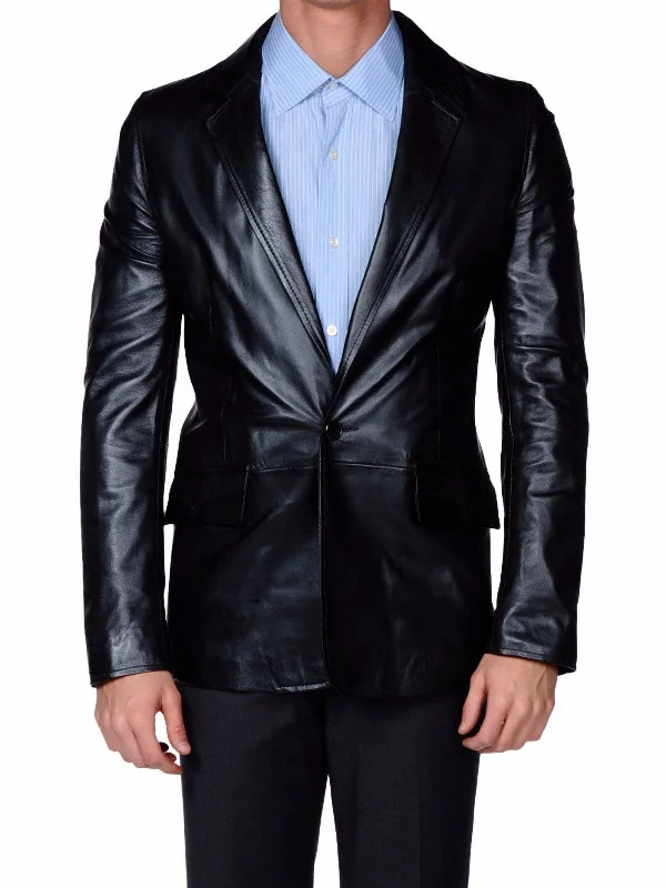 Koza Leathers Men's Real Lambskin Leather Blazer KB059