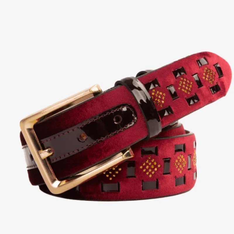 The Vicino Burgundy Leather Belt