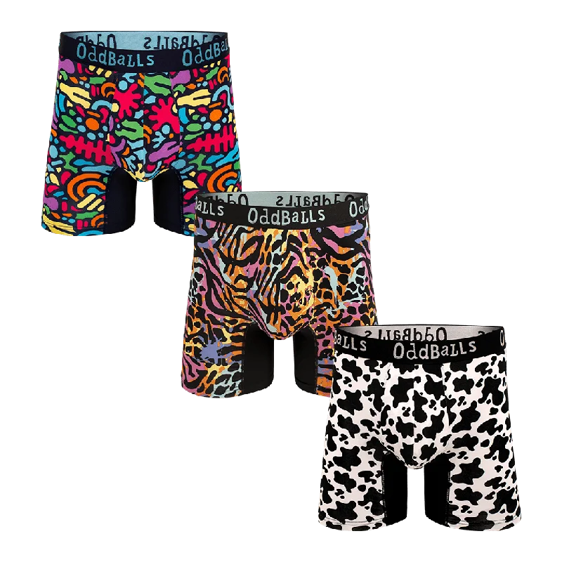 Farmyard Bundle - Mens Bamboo Boxer Shorts 3 Pack Bundle