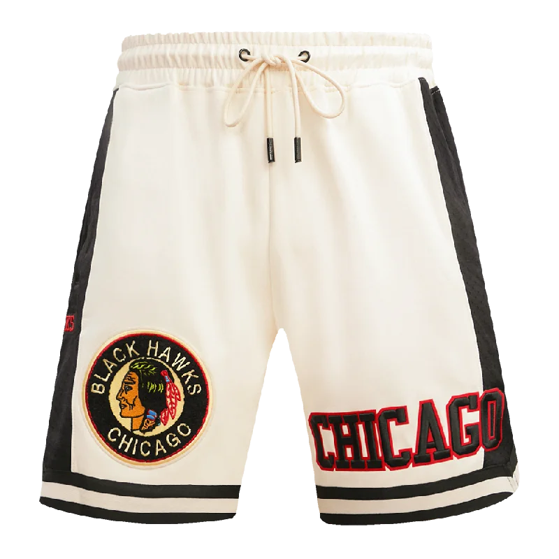 NHL CHICAGO BLACKHAWKS RETRO CLASSIC MEN'S 2.0 SHORT (EGGSHELL/ BLACK)