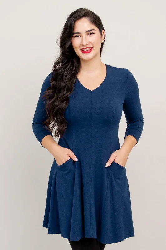 Wilma Tunic, Indigo, Bamboo