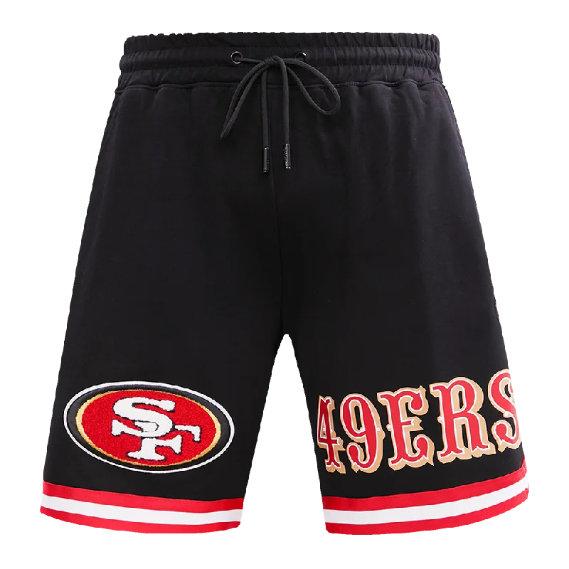 NFL SAN FRANCISCO 49ERS CLASSIC CHENILLE MEN'S SHORT (BLACK)