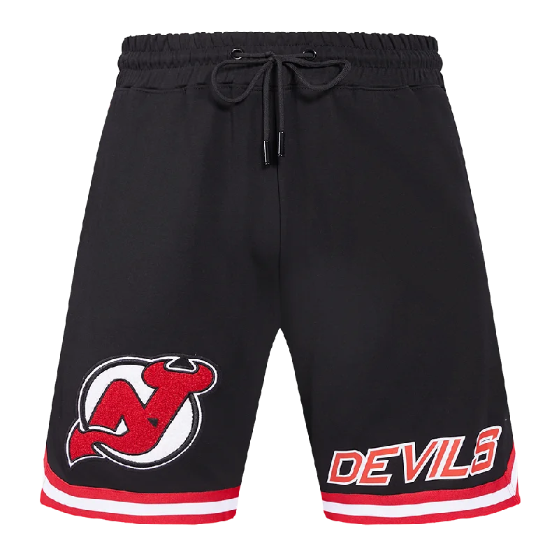 NHL NEW JERSEY DEVILS CLASSIC CHENILLE MEN'S DK SHORT (BLACK/RED)