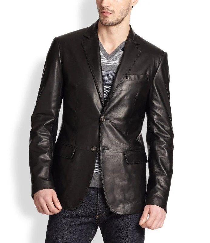 Koza Leathers Men's Real Lambskin Leather Blazer KB087