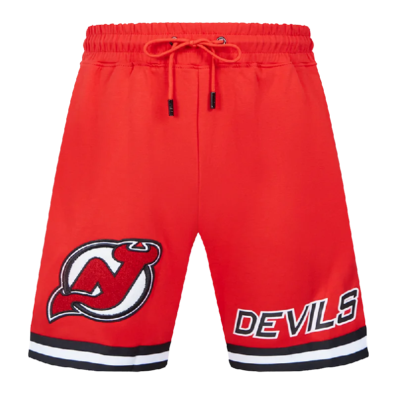 NHL NEW JERSEY DEVILS CLASSIC CHENILLE MEN'S DK SHORT (RED/BLACK)