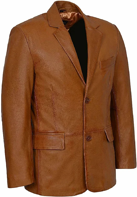 Koza Leathers Men's Real Lambskin Leather Blazer KB125