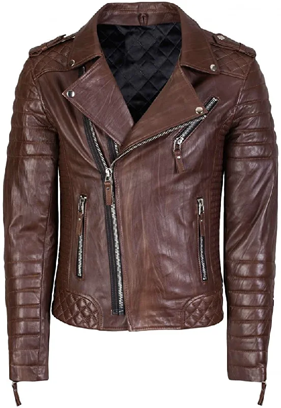 KL Koza Leathers Men's Genuine Lambskin Leather Jacket KP005