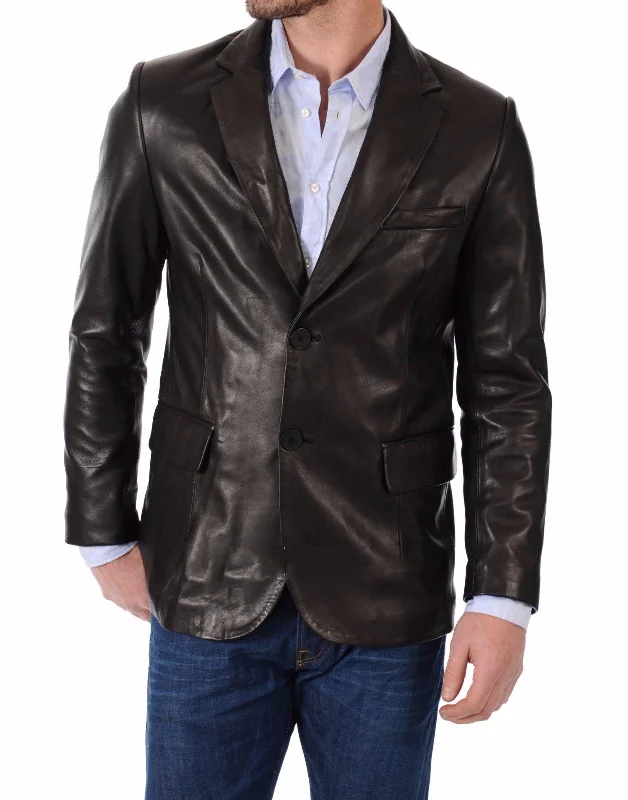 Koza Leathers Men's Real Lambskin Leather Blazer KB064