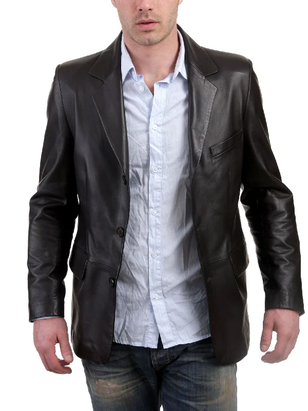 Koza Leathers Men's Real Lambskin Leather Blazer KB079