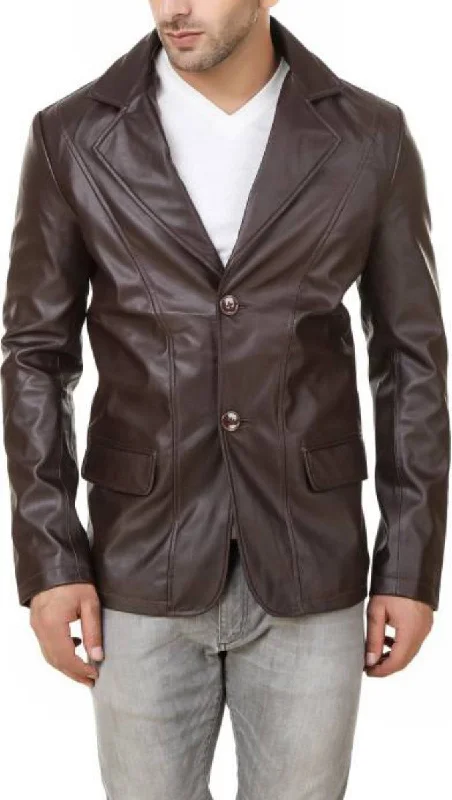 Koza Leathers Men's Real Lambskin Leather Blazer KB030