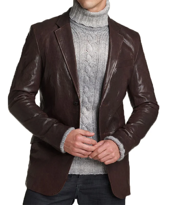 Koza Leathers Men's Real Lambskin Leather Blazer KB067