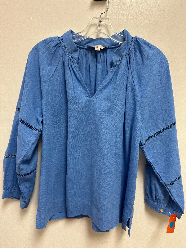 Top Long Sleeve By Loft In Blue, Size: Mp