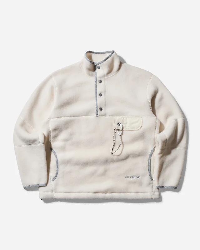 Men's Wool Fleece Pullover Off White