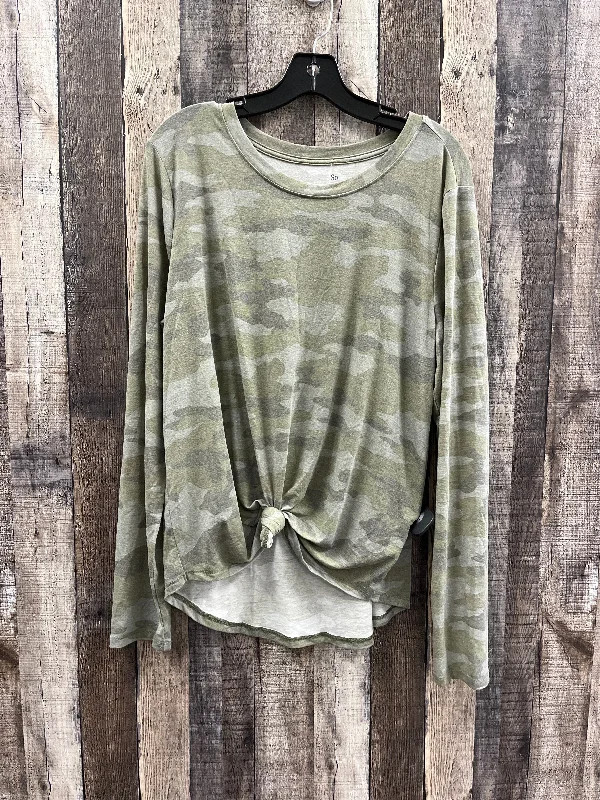 Top Long Sleeve By So In Camouflage Print, Size: Xxl