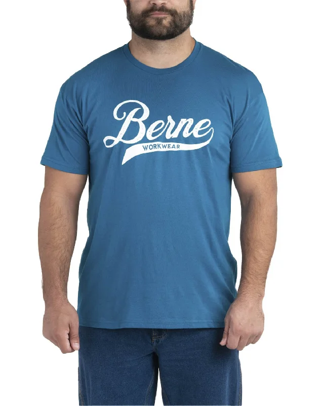 Berne Mens Riptide Cotton Blend Script Tee S/S