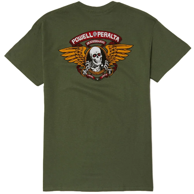 Powell-Peralta Winged Ripper T-Shirt - Military Green 2