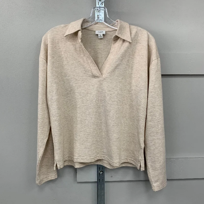 Top Long Sleeve By J. Crew In Tan, Size: S