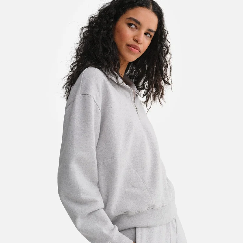 Organic Fleece Quarter Zip Sweatshirt