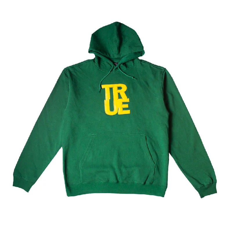 Mens True Logo Hoodie Green/Yellow