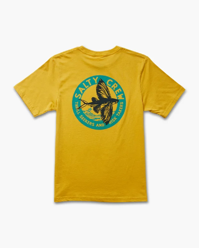 Fly By Boys Tee - Mustard