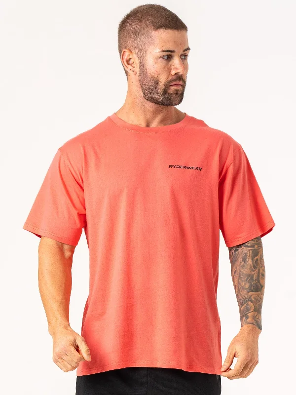 Energy Oversized T-Shirt - Coral