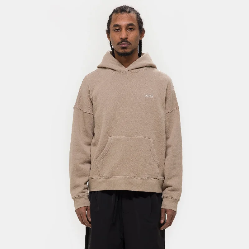 Logo Hoodie in Tan