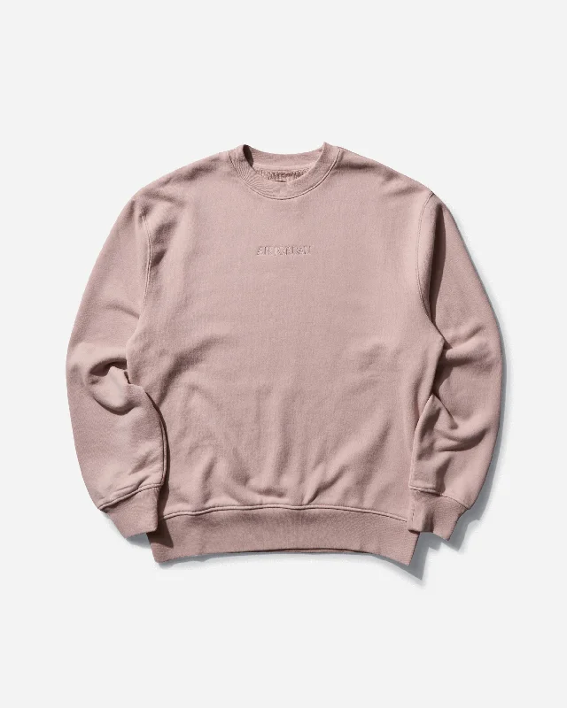 Men's Air Jordan Wordmark Fleece Crewneck Sweatshirt Pink Oxford