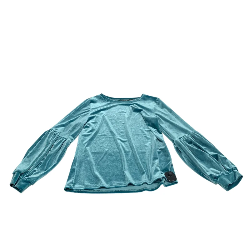 Top Long Sleeve By Halogen In Teal, Size: M