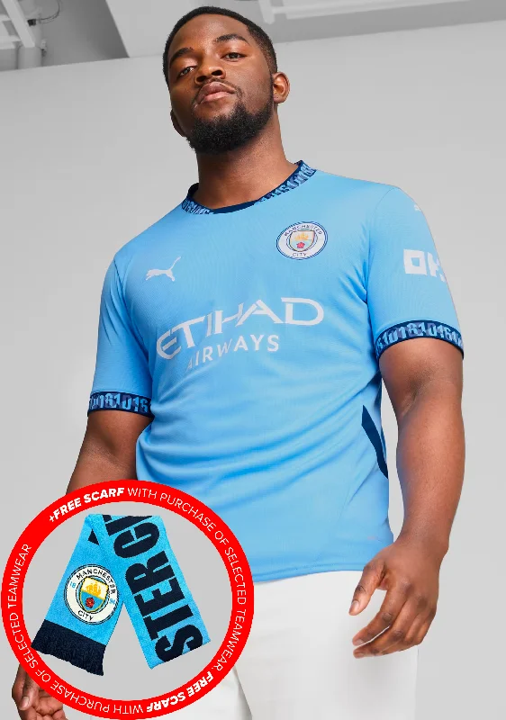 Puma Men’s Manchester City 24/25 Home Jersey with FREE Manchester City Scarf