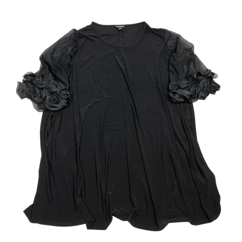 Tunic Long Sleeve By Nina Leonard In Black, Size: 3x