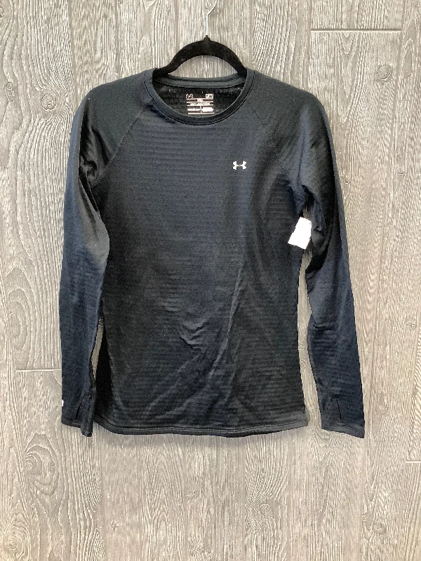 Athletic Top Long Sleeve Crewneck By Under Armour In Black, Size: M